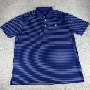 Masters Tech Polo Men's XXL Performance Blue Stripe Augusta National Golf